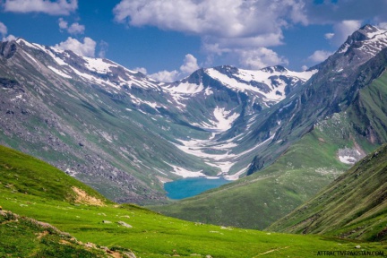 Saral Lake from Saral Top (August 2014)
